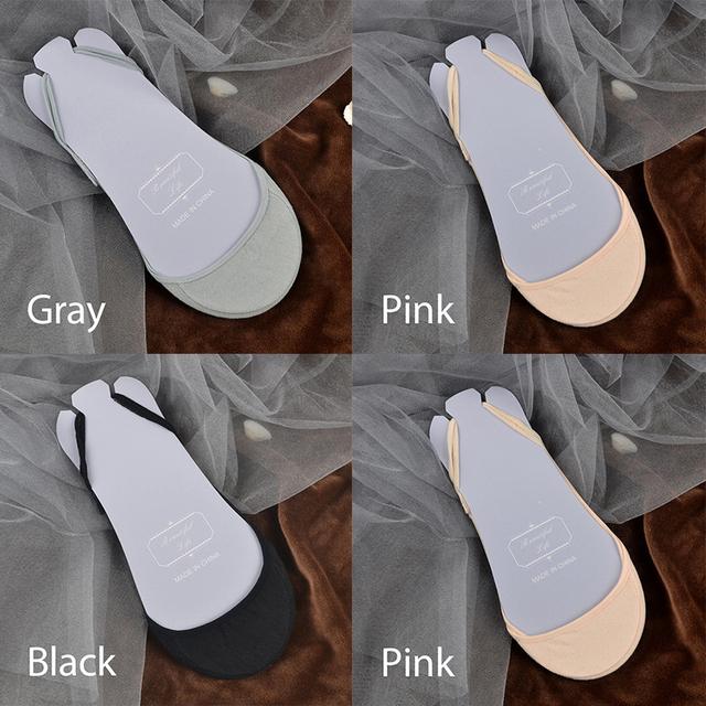 FINETOO 4 пары/компл. женские нескользящие невидимые носки, летние однотонные хлопковые носки-лодочки с низким вырезом, женские дышащие носки-тапочки