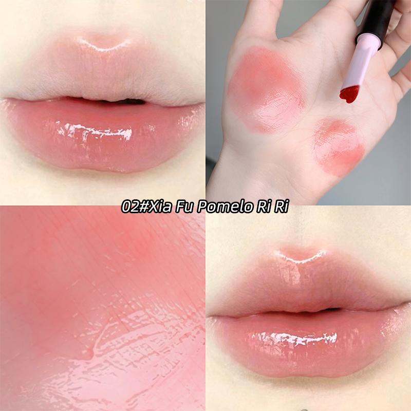 GEGE BEAR Увлажняющий твердый блеск для губ, увлажняющее зеркало, удерживающее макияж, чистый, кипяченая вода блеск для губ