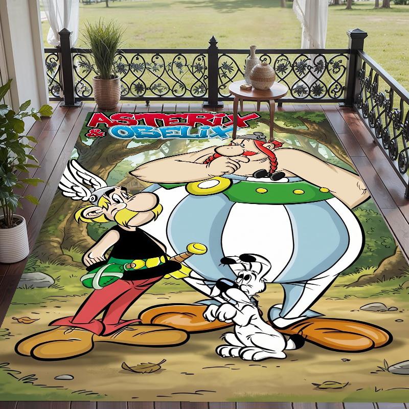 Crystal Velvet Rug with Asterix Design, Soft Non-Slip Floor Mat for Living Room Bedroom Decor