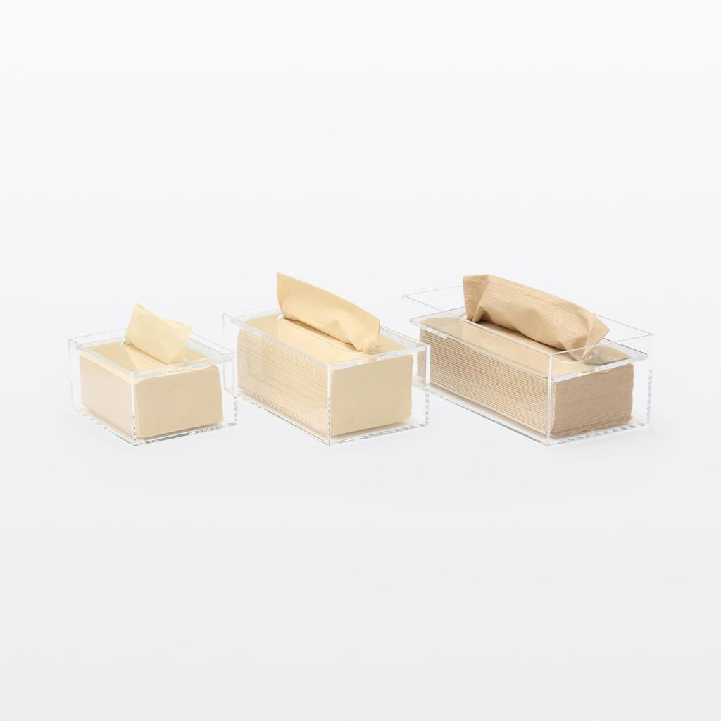 MUJI Acrylic Tissue Box for Soft Pack Tissues MAC69A3A Storage Storage (Clothing Case, Case, Box)
