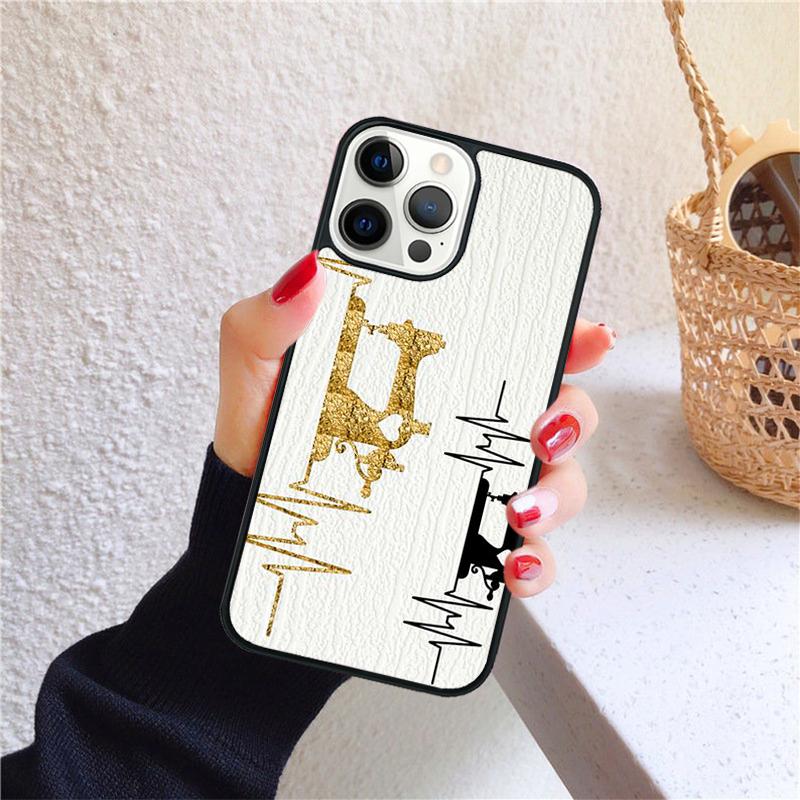 Чехол для телефона с узором швейной машинки для iPhone 17 Air 16 15 14 12 13 PLUS 11 PRO MAX Задняя крышка Fundas Shell coque
