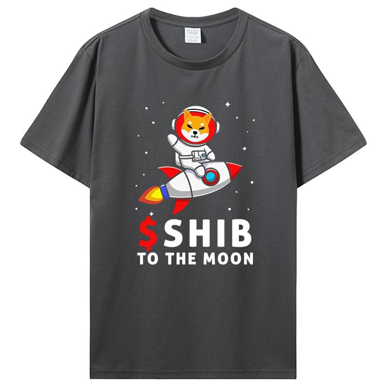 High Quality Unisex Shib Tshirt Shib To The Moon Shiba Inu Coin Shiba Token Shiba Crypto Pure Cotton Shirt Tees Harajuku Clothes