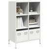 VidaXL Highboard White 68x39x103.5 Cm Steel, Bookcase, Modern Bookcase, Bookshelf, Shelf and 851387