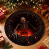 3D Скелет Лавовая Яма Круглый Ковер Жуткая 3D Дыра Ковер для Помещения Готический Домашний Декор Гостиная Спальня Прихожая Напольный Коврик 2D плоский