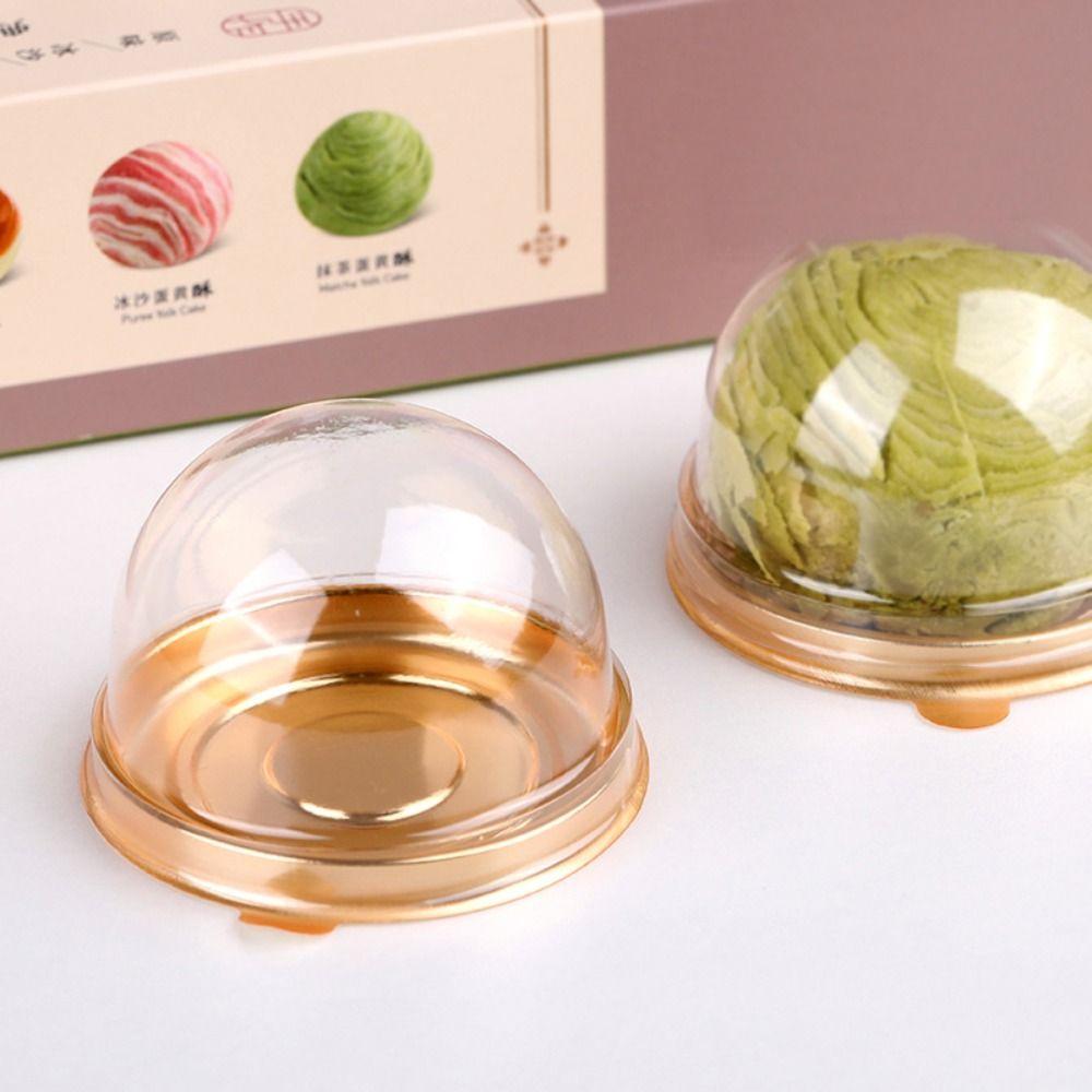 50Pcs Plastic Muffin Container Box Clear Cake Holders New Mini Cupcake Boxes