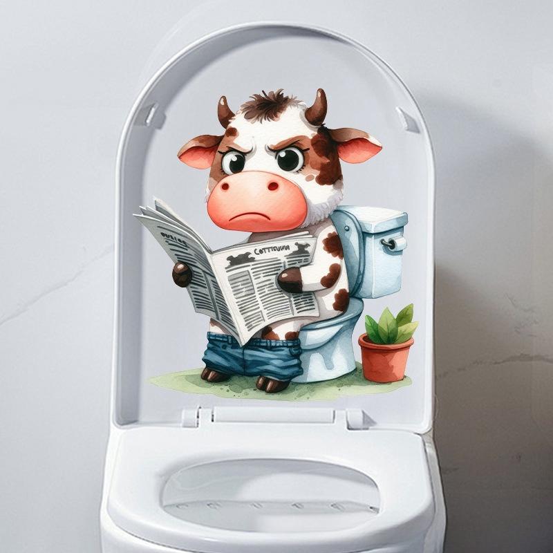 1 шт. Забавные наклейки на сиденье унитаза из ПВХ с животными Обезьяна Зебра Жираф Декали Водонепроницаемый Декор для стен ванной комнаты и двери Креативные съемные наклейки