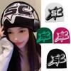 Star Knitted Letter Beanies Y2K Ins Skullies Punk Pullover Hats  Outdoor