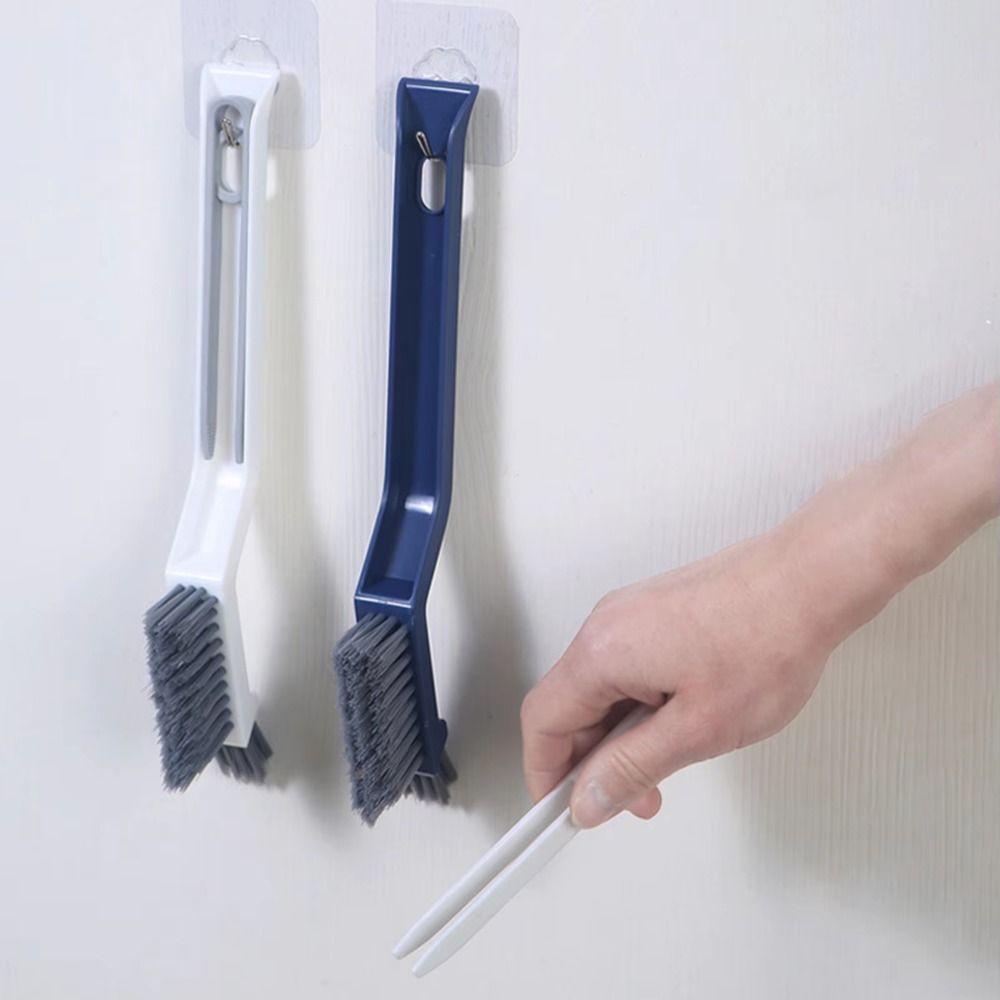 3 in1 Long Handled Gap Brush Hard Bristled Corner Brush Effective Cleaning Brush  Window Grooves