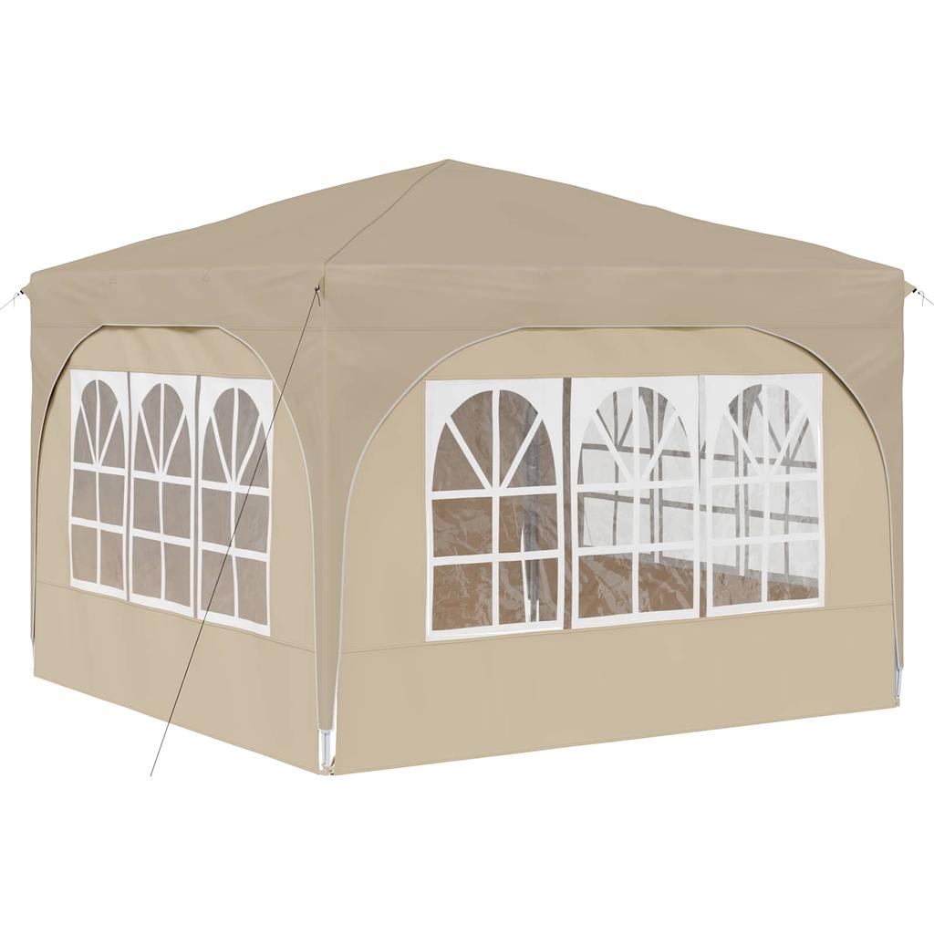 Pop up Party Tent 290 x 290 x 245 cm Cream