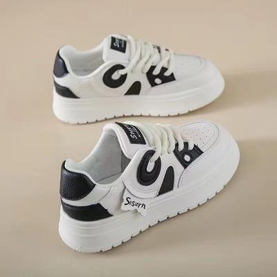 Белые туфли для женщин, осенние, новые, с высоким профилем, женские туфли D'Lites с круглым носком, цветные, кожаные, с приподнятым дном