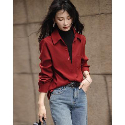 Женская рубашка с V-образным лацканом Encore Red Hair Shirt