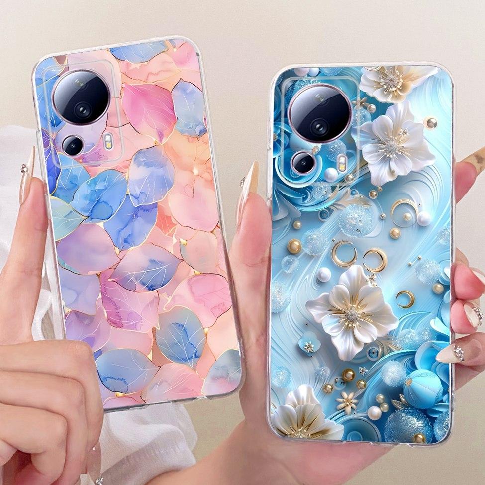 For Xiaomi Civi 2 Clear Case Aesthetic Luxury Cute Fashion Butterfly Funny Painted Funda For Xiaomi Civi2 Casing 2209129SC