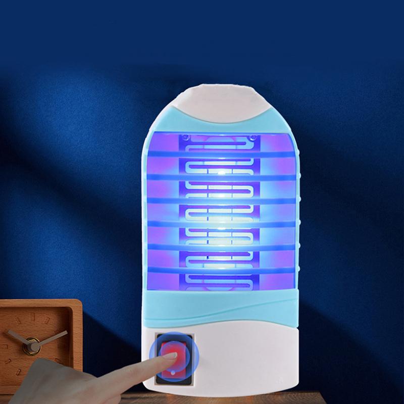 Синий Свет Электрическая Лампа-Уничтожитель Комаров Для Дома, Вставляемая в Розетку, Лампа-Репеллент от Комаров, Хлопушка, Ловушка для Мух