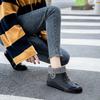 Fashion Outer Wear Junior High School Students Rain Shoes Wear-resistant Non-slip Treading Water Martin Boots Beautiful Cute Trend Water Shoes