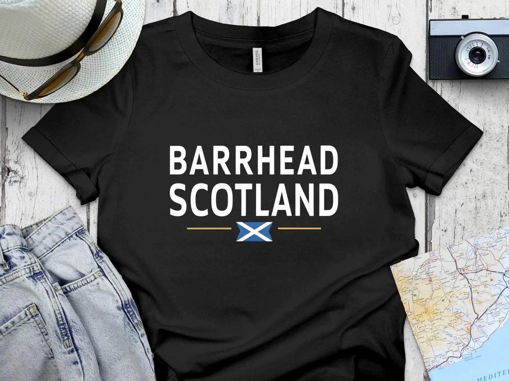 Barrhead Scotland Flag Design Novelty Souvenir T-Shirt