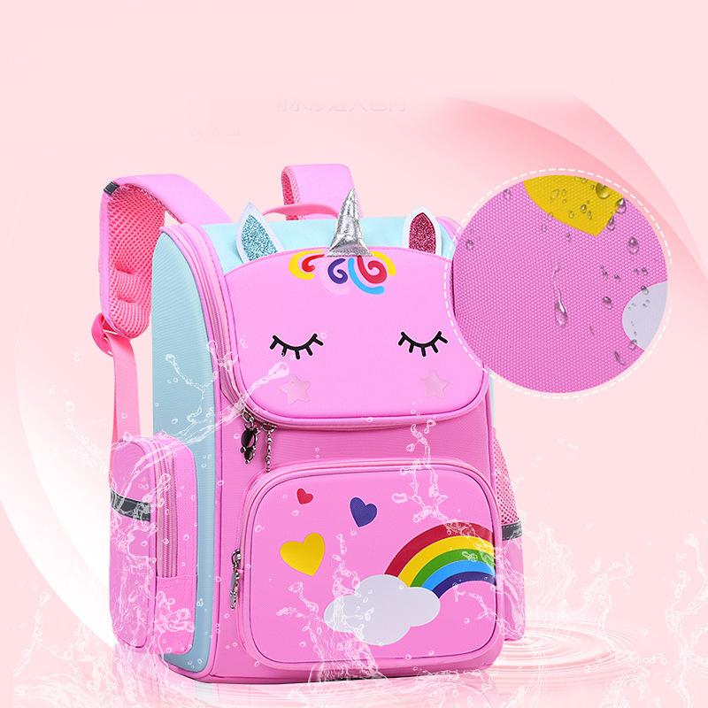 Student Backpack Children Cute Unicorn Pattern Backpack Shoulder Strap with Reflective Strip School Rucksack