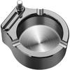 Retro Metal Ashtray,Refillable Kerosene, Personality Gift Ashtray for Men Dad Boyfriend Husband Friends, Stainless Steel Ash Tray,Ten Thousand Match