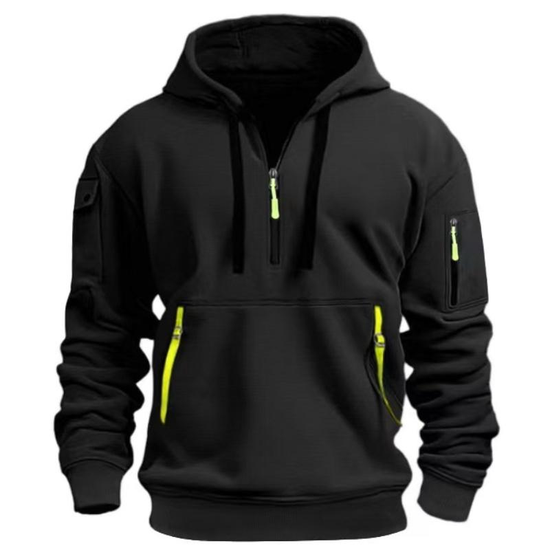 2025 Men's Clothing Hoodie, Multi-pocket Zipper Loose Casual European Size Pullover Hoodie Fashion Spring Fall Clothing