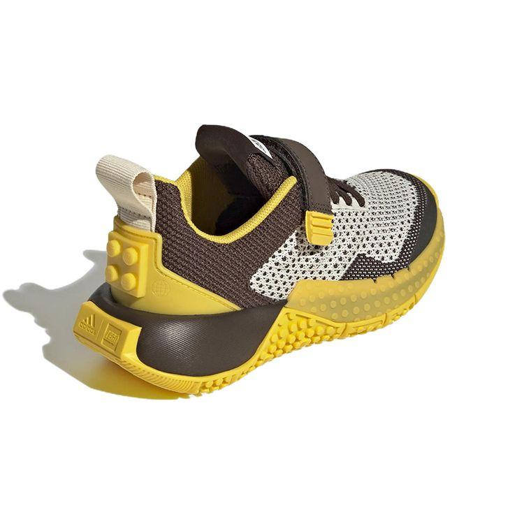Adidas Lego X Sport Pro K Удобные Прочные Низкие Детские Беговые Кроссовки Детские кроссовки Белый Коричневый Желтый GW3978