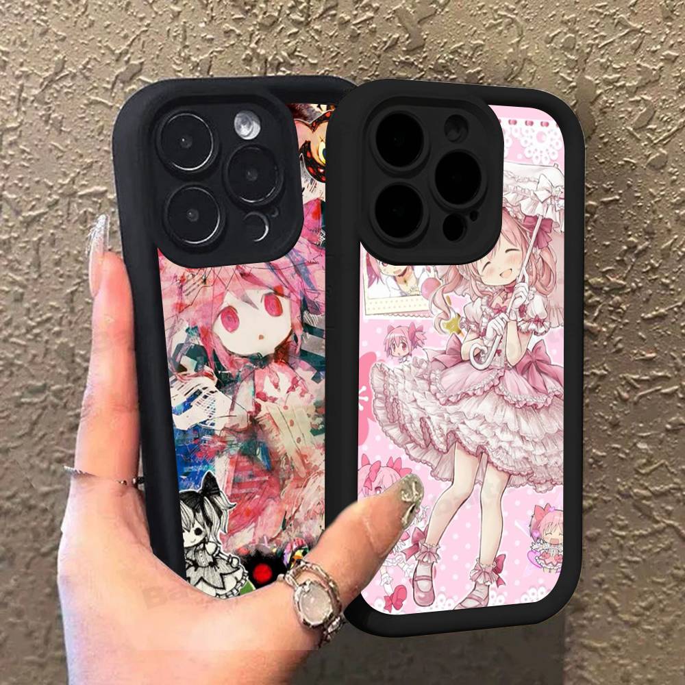 Чехол для телефона из ТПУ с изображением девушки из аниме Puella Magi Madoka Magica для iPhone 17 16 15 14 13 12 11 Pro Max Plus