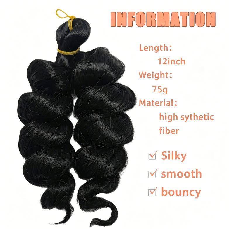 French Curl Crochet Braids Synthetic African Small Curly Braiding Hair Two Strand Spiral Curl Crochet Hair Extensions for Women