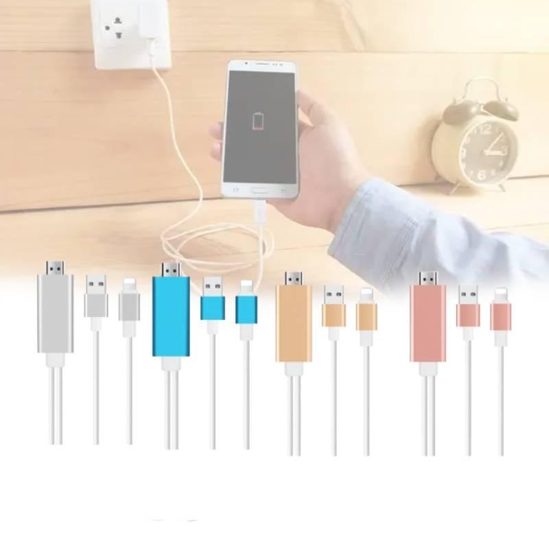 Lightning Adapter Hdmi Cable Mobile Phone 18m Copper Conductor Data Line