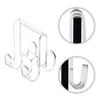2Pcs Shower Door Hooks Acrylic Bathroom Hanger Strong Load-bearing Easy Installation Towel