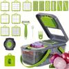 Kitchen Multifunctional Vegetable Cutter Slicer Shredder Onion Potato Dicer Household Vegetable Cutter 22 Pcs Set