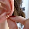 Fashionable and Exquisite Diamond-inlaid Hollowed-out Love Ear Buttons for Women's Trendy Gifts for Summer