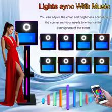 DSLR Photo Booth Machine with 15.6 Inch Touch Screen, Photobooth Machine with Flight Case & RGB Light for Party Events Rental
