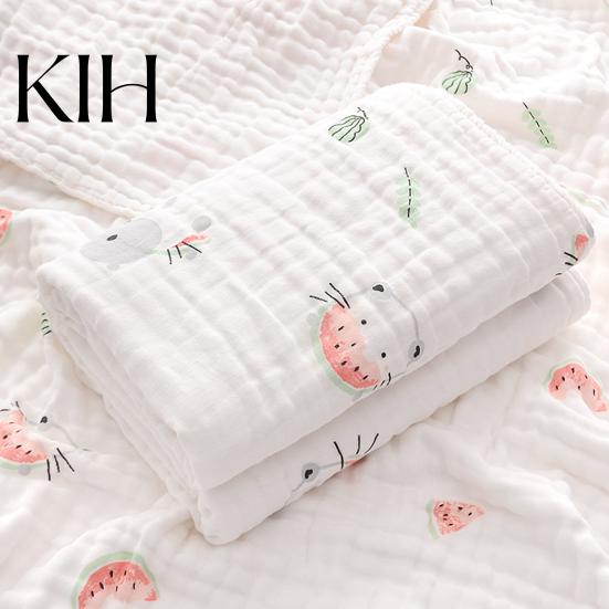 Baby Swaddling Cloth Blanket Eye-catching Keep Body Dry Cotton Cartoon Supplies Printed Thin Newborn for Daily Soft