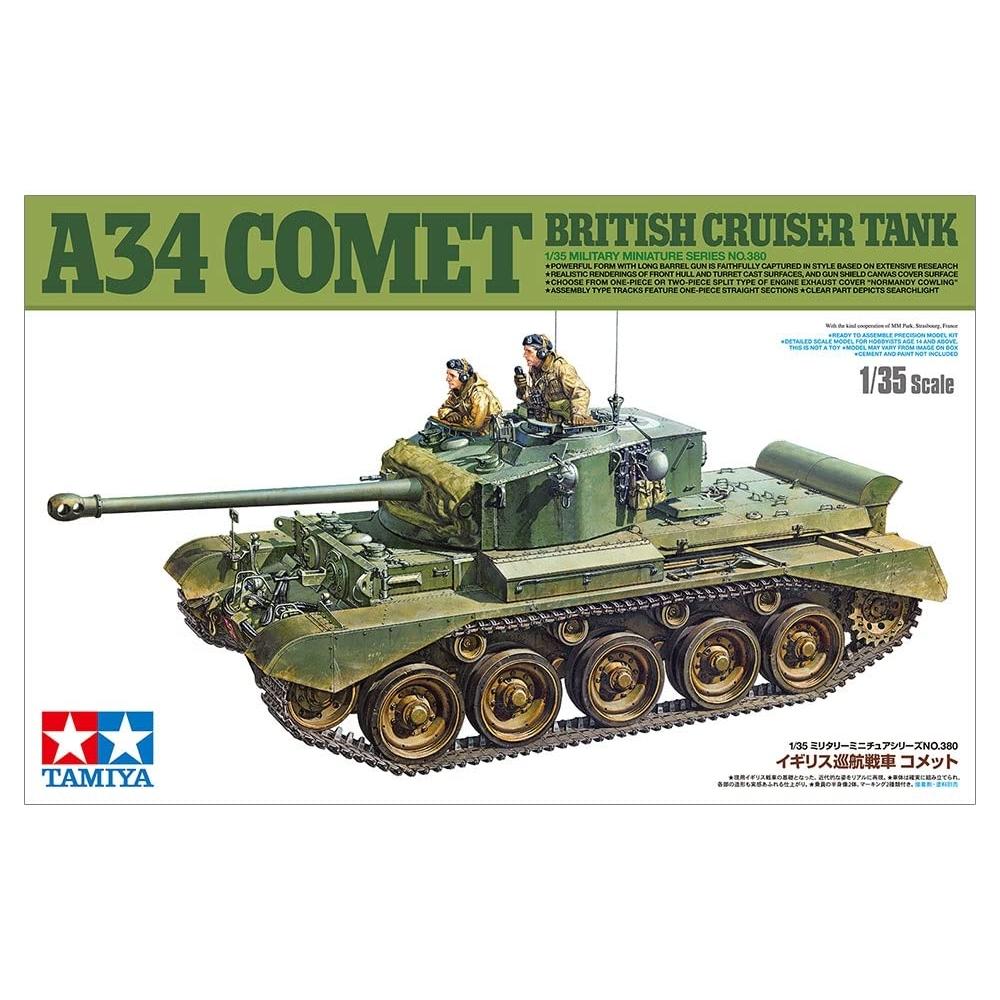 Tamiya 135 Военная миниатюра Серия № 380 Британский армейский крейсерский танк Комета Пластиковая модель 35380 Цвет литья