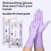 10 Pairs of Disposable Waterproof and Oil-resistant Cleaning Gloves for Kitchen Dishwashing Food-grade Specification