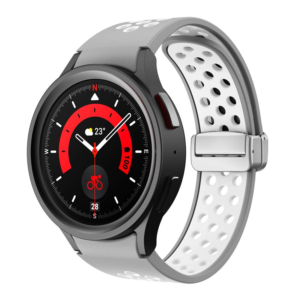 Магнитный силиконовый ремешок для Samsung Galaxy Watch 6 Classic 43 47мм 4 42 46мм 5 Pro 45мм Ремешок-петля без зазоров для 4/5/6 40 44мм