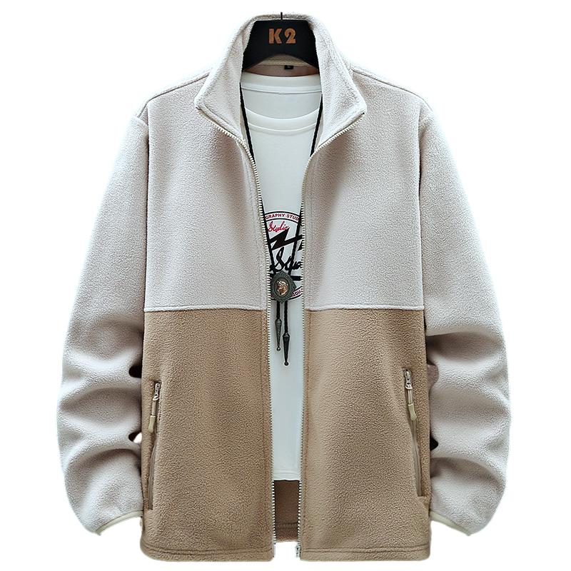 Уютная флисовая куртка мужская зимняя куртка на молнии с карманами классическая теплая толстовка