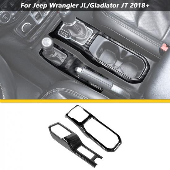 Комплект накладок на рулевое колесо из углеродного волокна для Jeep Wrangler JL JT 2018-
