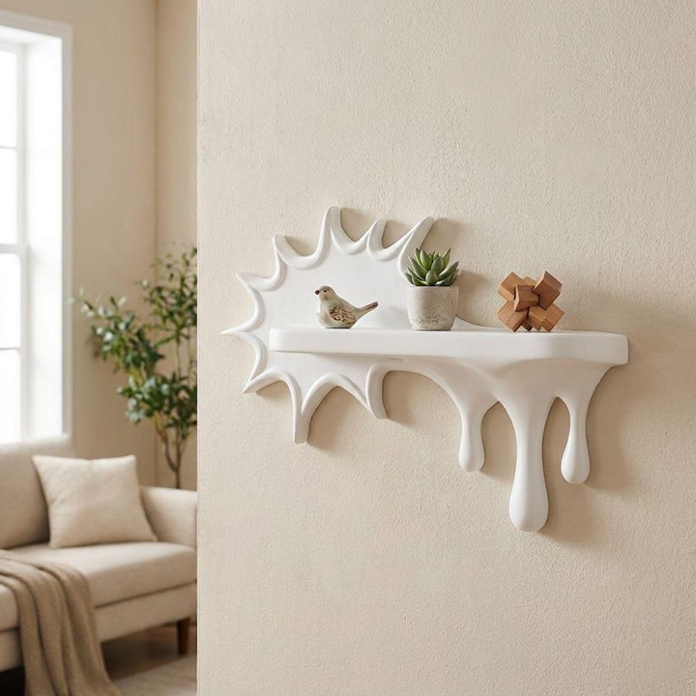 Irregular Shape Burst Dripping Shape Wall Shelf 3D Printed Wall Storage Shelf Home Decoration