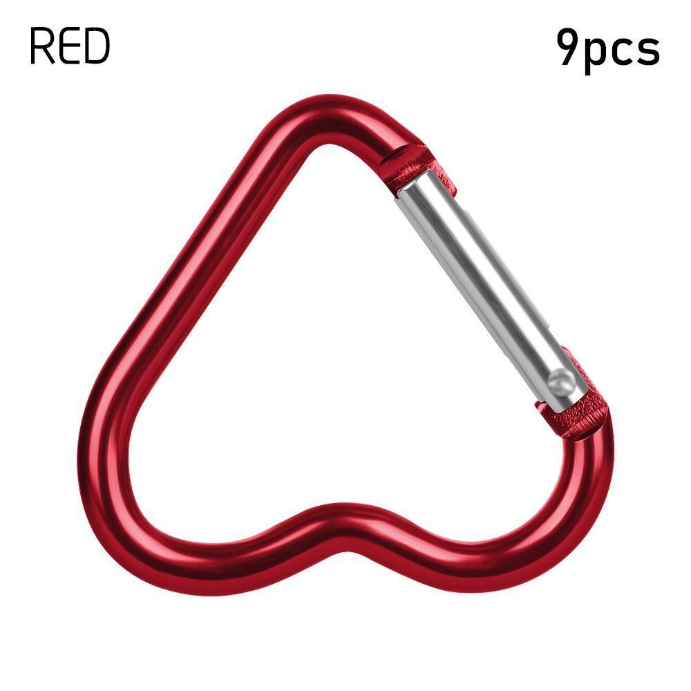 Hanging Outdoor Camping Tool Aluminum Carabiner Heart-shaped Buckles Keyring Hook Keychain Clip