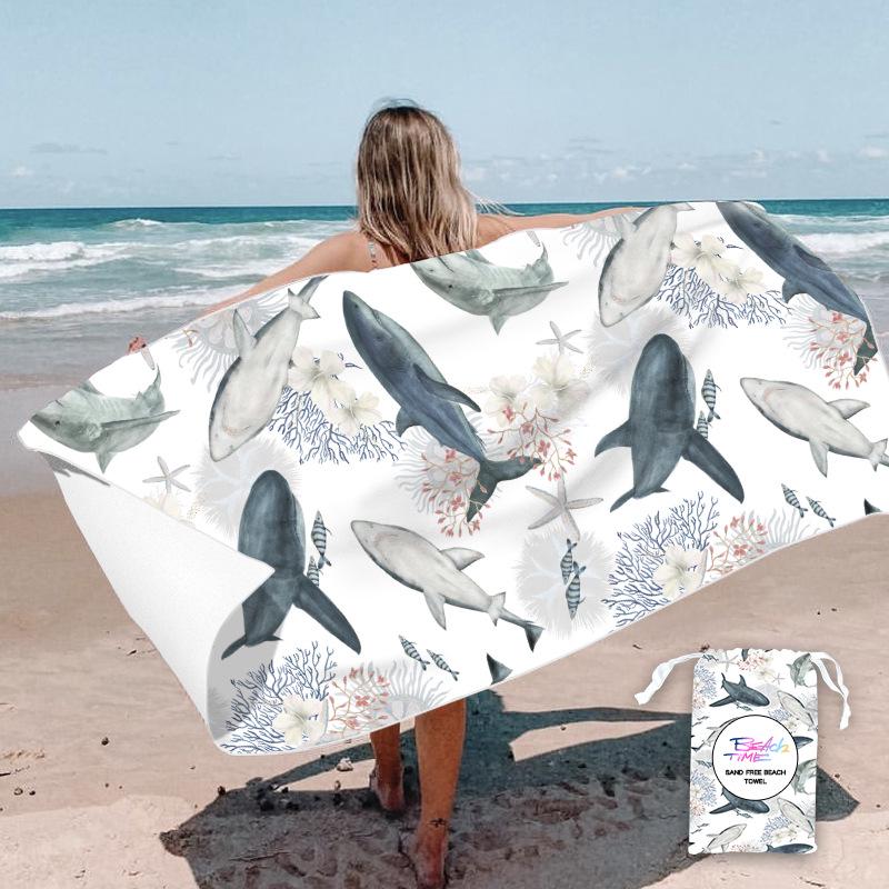 2025 Пляжное полотенце на шнурке и быстросохнущая сумка для банного полотенца