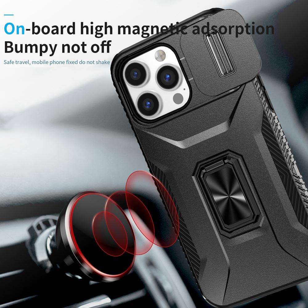 KEYSION Противоударный чехол для iPhone 15 Pro Max 15 Plus Slide Camera Protection Ring Stand Phone Cover для iPhone 12 13 14 Pro Max