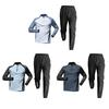 2 шт./компл. Мужской спортивный костюм Комплект Стойка воротник Топы с длинным рукавом Эластичная талия Длинные брюки Комплект Лоскутный цвет Быстросохнущий наряд