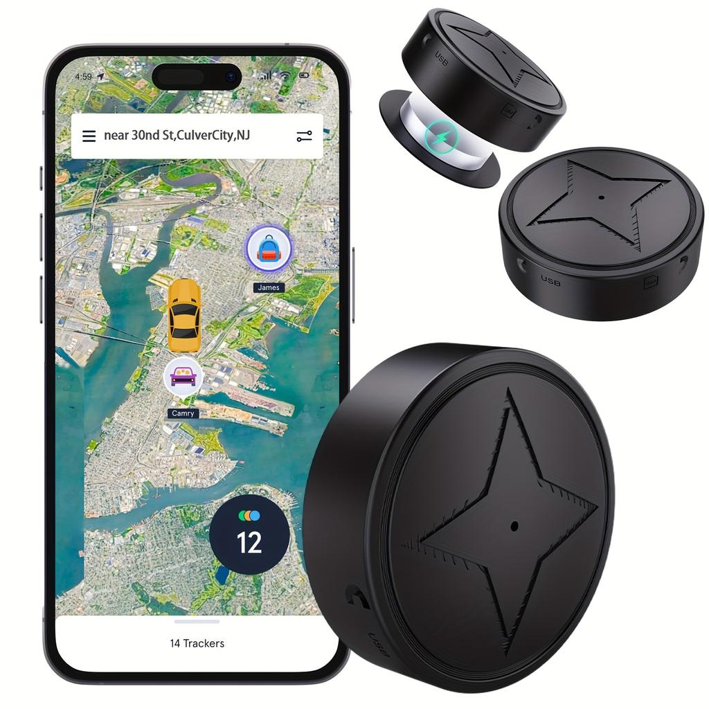 GPS-трекер с сильным магнитным креплением, отслеживание автомобиля, защита от потери, многофункциональный GPS-мини-локатор, SIM-карта в комплект не входит