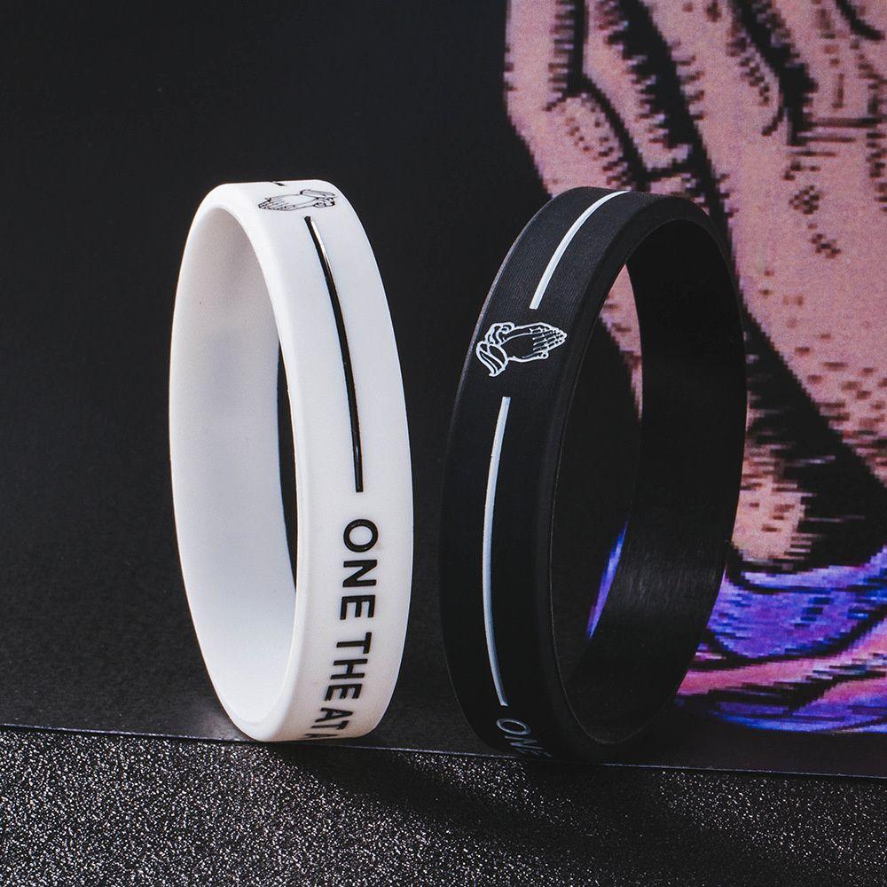 Unisex Party Jewelry Rubber Bangle Serenity Prayer Bracelet Praying Silica Gel