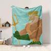 1pc Trident, Aquaman Blanket Polyester Fiber, All Season Comfort for Sofa, Bed, Office, Car, Camping Ideal Home Decor & Gift, Office Comfort