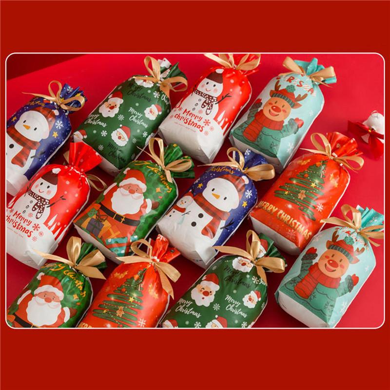 50 шт. рождественские конфетные пакеты для сладостей милые подарочные пакеты со шнурком для подарков на свадьбу
