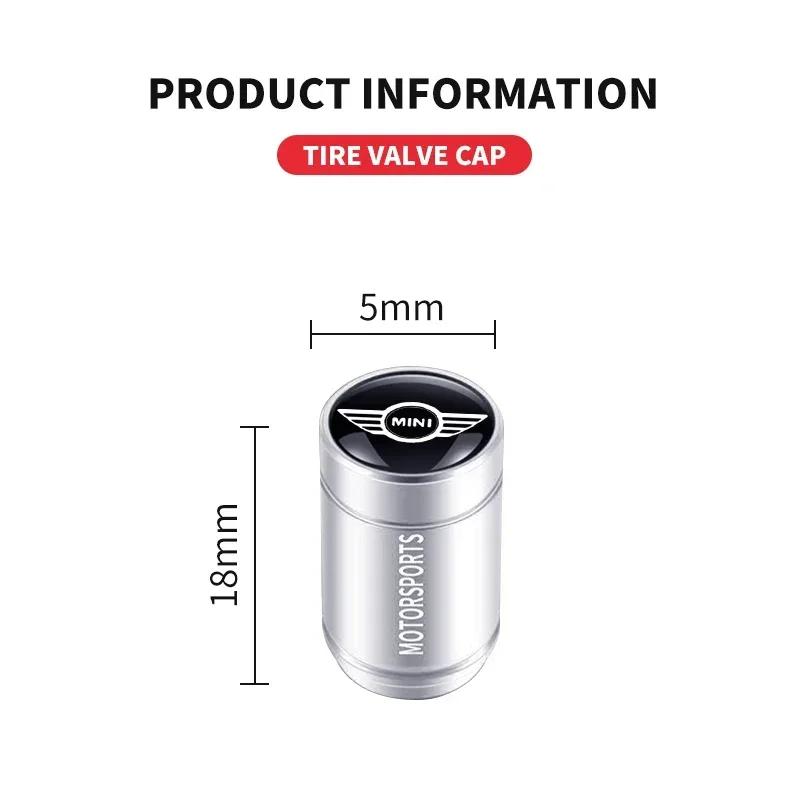 4Pcs Alloy Car Wheel Valve Cover Tire Valves Dust Cap Accessories For MINI Cooper JCW WORKS R55 R56 F55 F56 R57 R58 R59 R60 hvmqy88