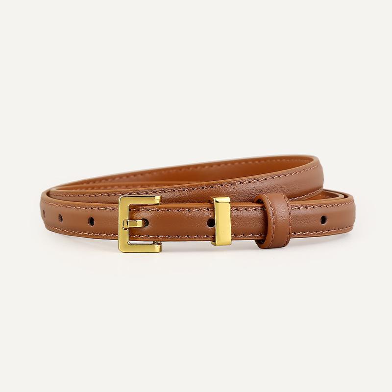 Women S Genuine Leather Belt Retro Simple Versatile Waist Strap For Jeans Suit