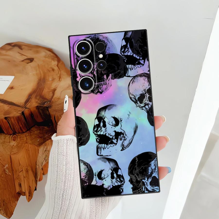Чехол Funda с рисунком черепа для Samsung Galaxy S24 Plus S21 FE S23 S10 S9 Note 20 Ultra 8 9 10 S25 Ultra S20 Чехол для телефона