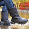 Модные мужские ботинки, модные средние зимние ботинки, водонепроницаемые хлопковые ботинки для рыбалки, плюшевые теплые зимние ботинки для мужчин, Botas Hombre