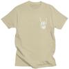 Heavy Metal Skeleton Rock Hand TShirt 100 Cotton Tees Shirt Summer Tshirt Casual Short Sleeve Clothes For Men Birthday Gift